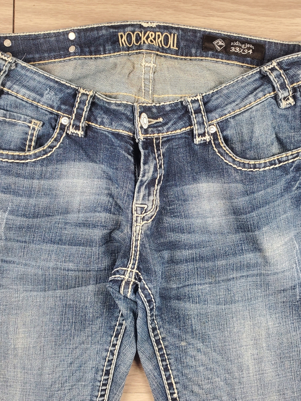 Riding Jean Straight Leg Jeans in Faded Blue - Picture 2 of 12